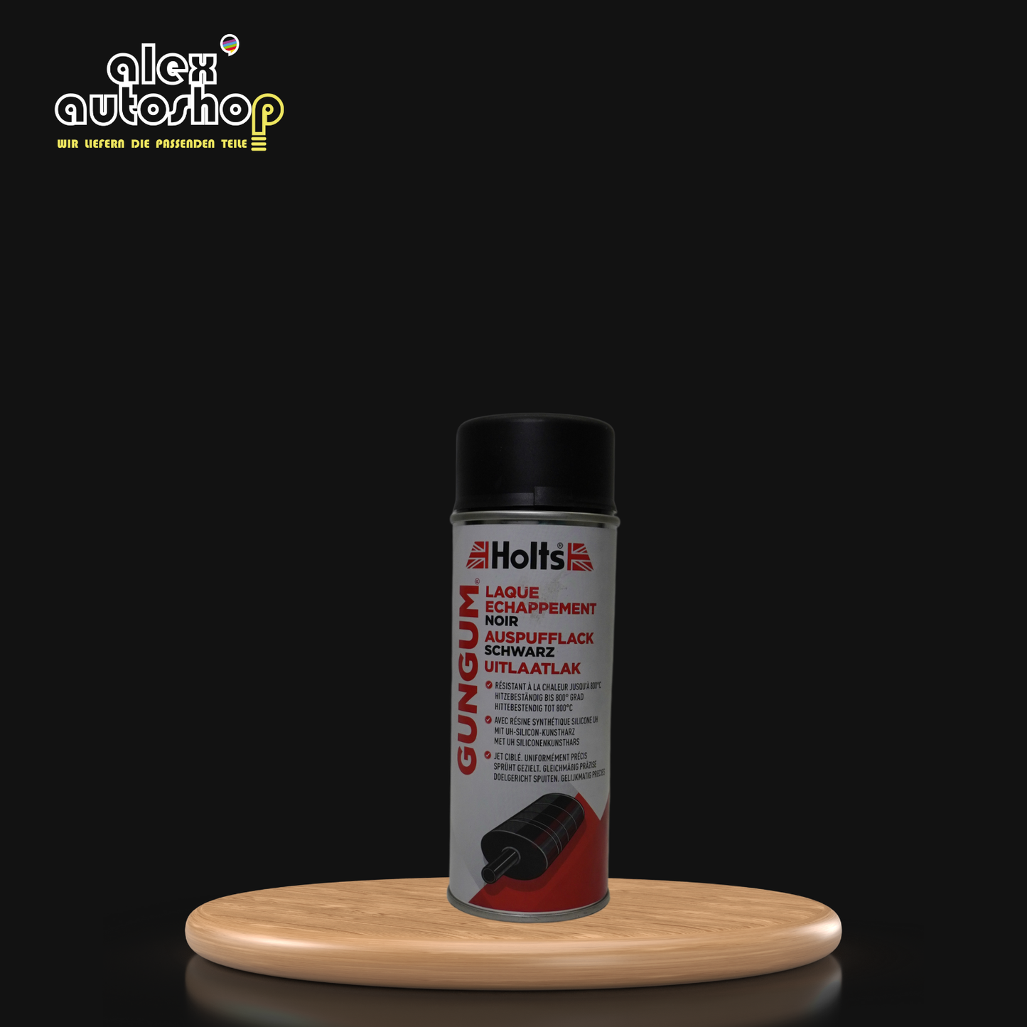 Holts GUNGUM Auspufflack Schwarz – 500ml