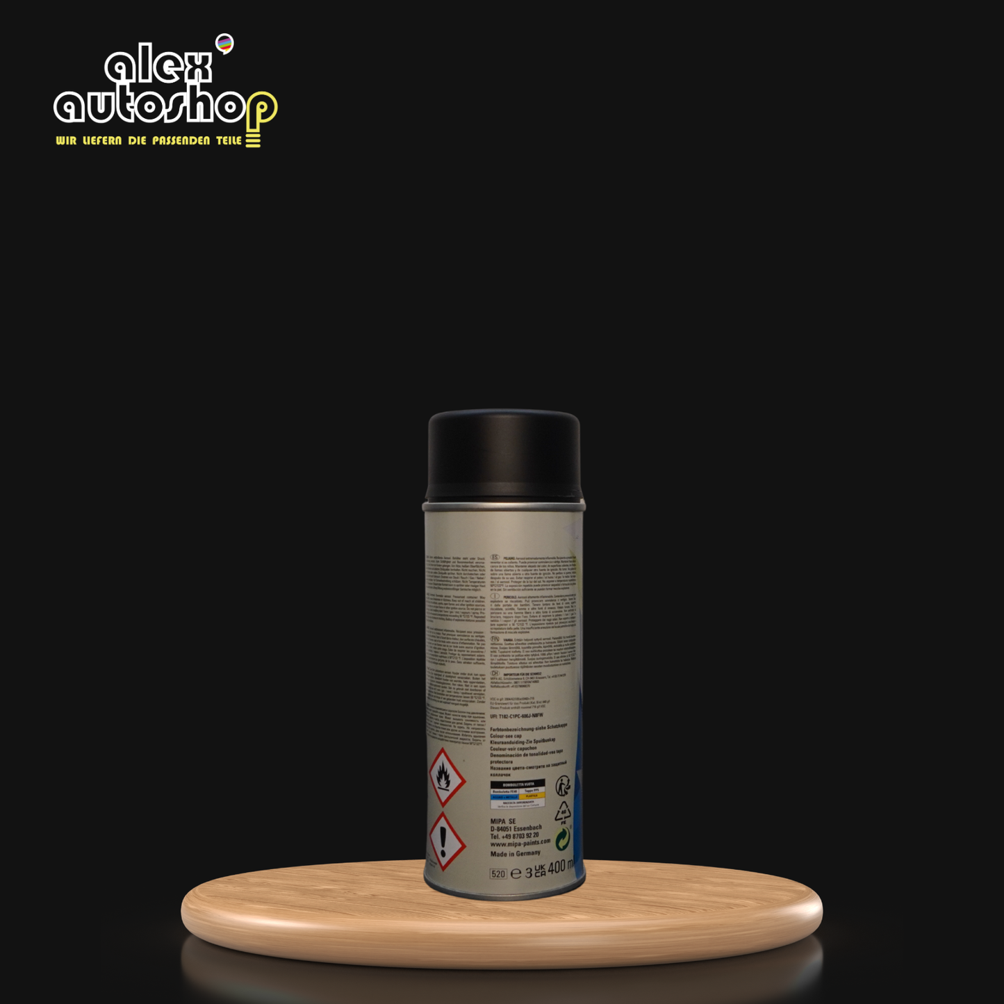 Mipa Mipatherm – Hitzebeständiger Lack bis 800 °C (400 ml Spraydose)