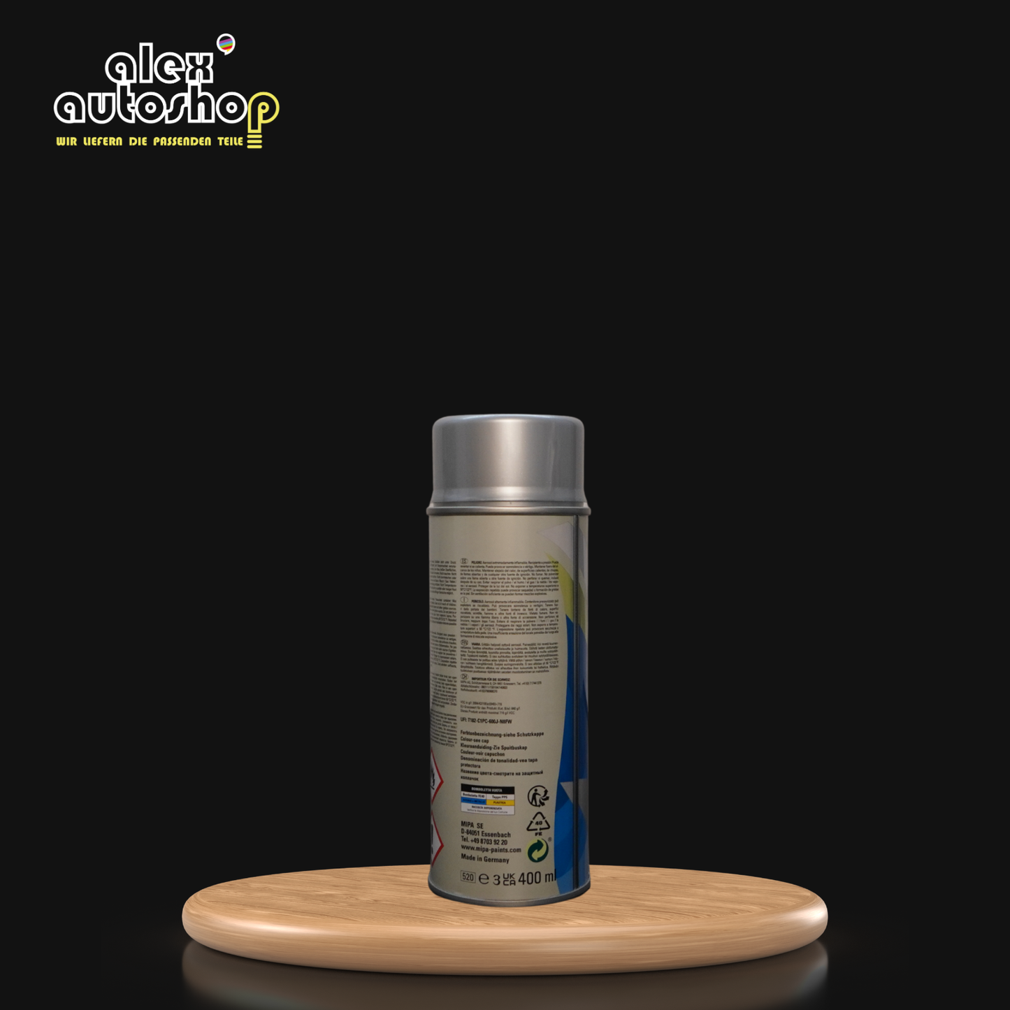 Mipa Mipatherm Silber – Hitzebeständiger Lack bis 800 °C (400 ml Spraydose)
